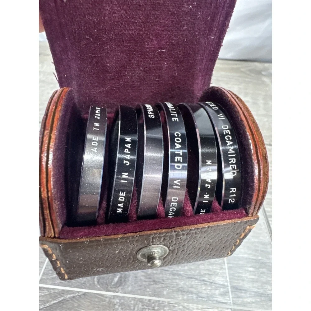 Vintage Spiratone SPIRALITE Series VI Lens 6 Filters, Original Leather Case
